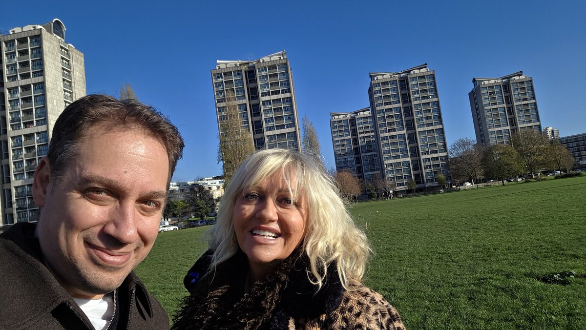 morrisonellis's tweet photo. @WhoMerchandise We recorded near the Powell Estate so took a trip down memory lane during our lunchbreak :) https://t.co/FM3l0fFEvk