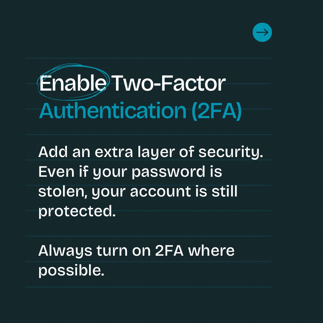 CyberWE_'s tweet photo. Cybersecurity is not just for experts. It is a daily responsibility built on simple habits: using strong passwords, enabling two-factor authentication, being mindful of what you share, and staying alert to suspicious activity.

#CyberSecurity #DataProtection #CyberAwareness https://t.co/HV7gc5IE71