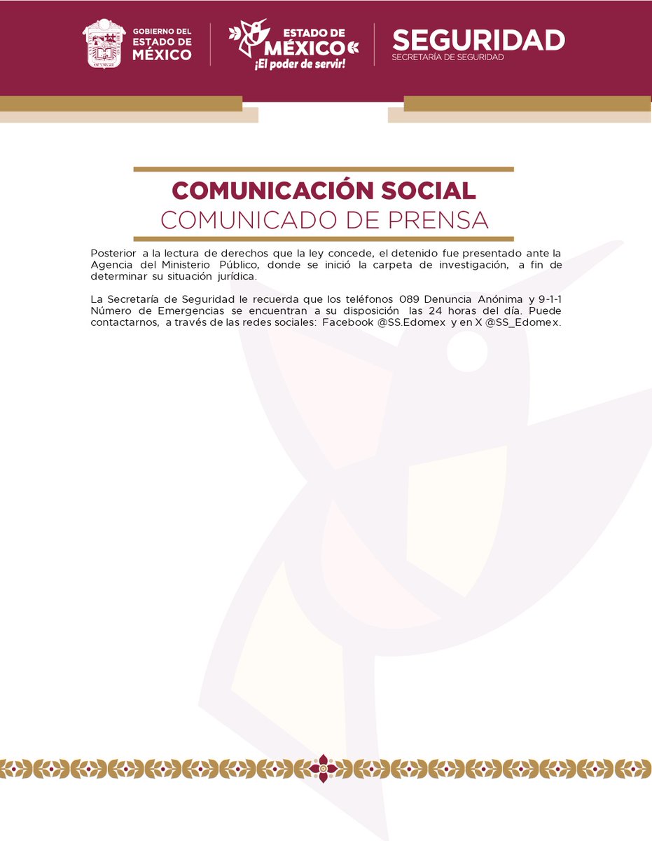 Policía Estatal del Estado de México tweet media
