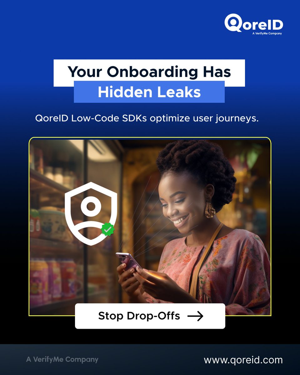 A seamless onboarding experience can make or break user acquisition.

With QoreID Low-Code SDKs, businesses can build faster, optimize user journeys, and reduce drop-offs without complex integrations.

Better onboarding starts here.

#ProductGrowth #UserExperience #APIs #QoreID