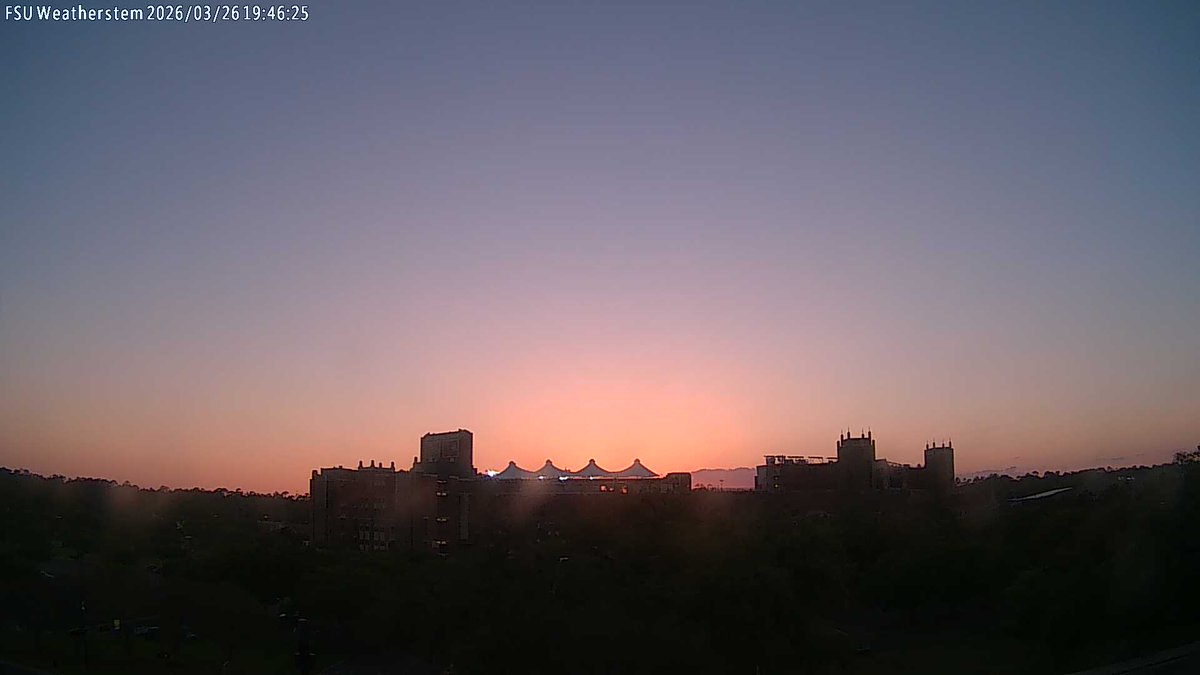 FSUWeatherSTEM's tweet photo. FSU WeatherSTEM at sunset and it's 80.2 F. https://t.co/YibRYMKyvU
