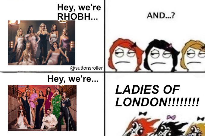 suttonsroller's tweet photo. Thursdays by Bravo #RHOBH #LadiesOfLondon https://t.co/B7Wkd0yh0I
