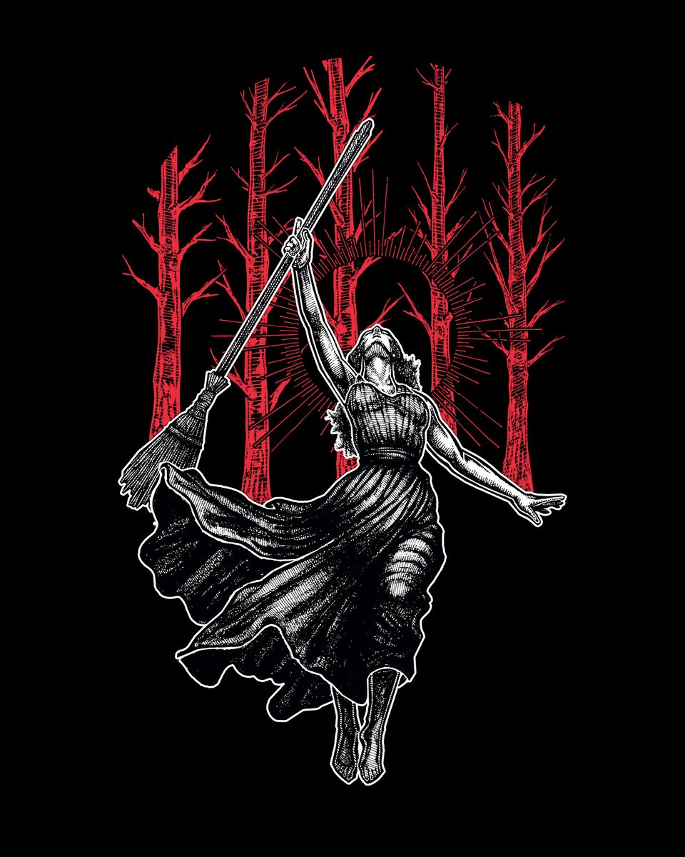 The Hedge Witch. Ink on paper, 2024.