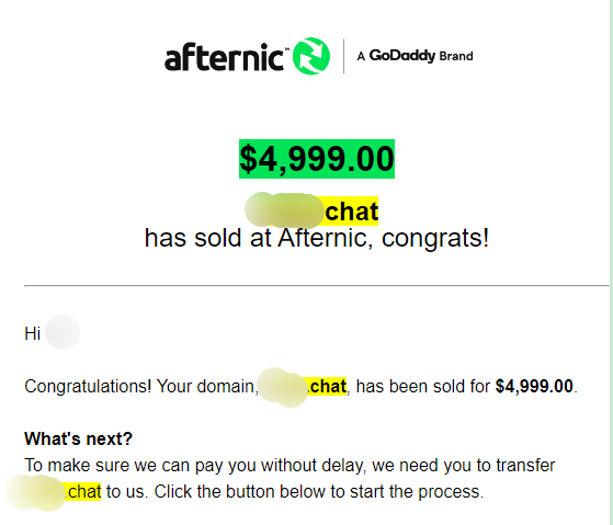 fivedotbest's tweet image. SOLD
jove. xyz   for usd4999
[    ].chat   for usd4999 (60 days lock)
congrats to buyers and thanks for @afternic 

#domainnames #domainsold