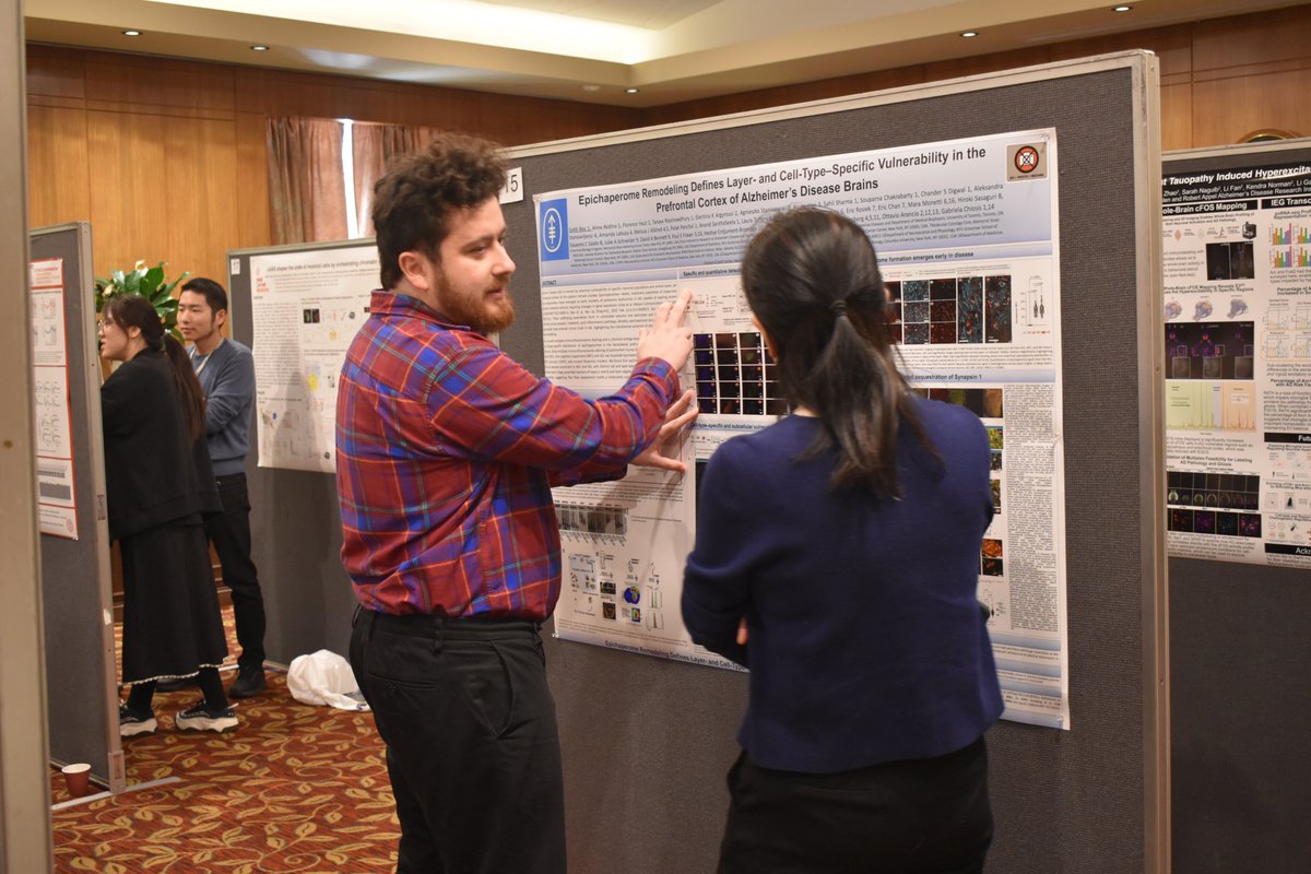 chiosislabmskcc's tweet photo. 🧠 @phdsadikbay presented 'Epichaperome Remodeling Defines Layer- and Cell-Type–Specific Vulnerability in the Prefrontal Cortex of Alzheimer’s Disease Brains' on Tuesday at the Appel Poster Symposium 2026 at Weill Cornell. 
Great job Sadik! 🌟
 #AD #alzheimers #proteomics https://t.co/or7PFzdDU3