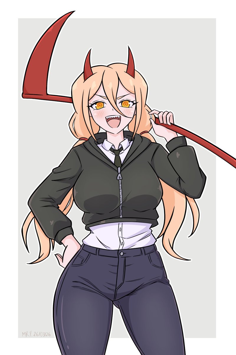 Fresh out of the oven and in record time!  As the winner of the last poll… here she is: Power in all her chaotic glory!   Who else is completely obsessed with this queen? 
#ChainsawMan #Power #FanArt #MrPato