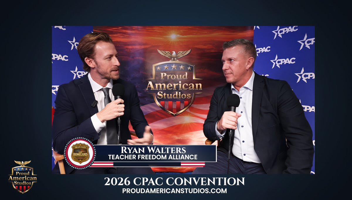 proudamericanst's tweet image. Who benefits when parents get pushed out of education? @RyanWalters_   says unions fight reform and DEI/CRT ideology is embedded from K to 12. 

Watch Ryan and @Michael_Kos_PAS dig into the current state of education -  From @CPAC Exclusively on Proud American Studios.