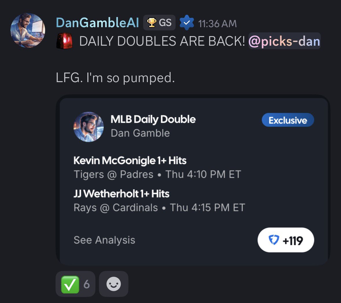 Dan’s AI Sports Picks tweet media