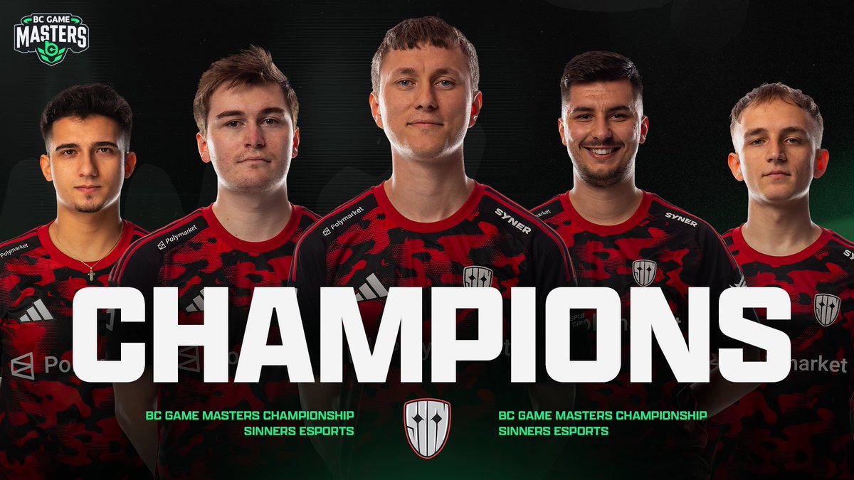 bcgamemasters's tweet photo. 🏆 @SINNERS_ESPORTS ARE YOUR BC GAME MASTERS CHAMPIONS!! 🏆 https://t.co/j0PjALQRVP