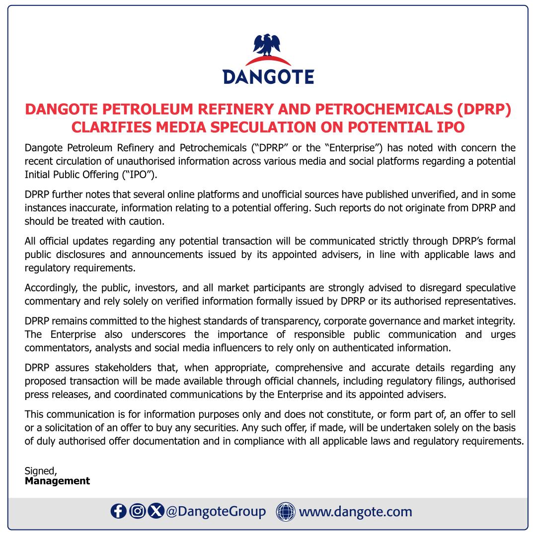 Dangote Group tweet media