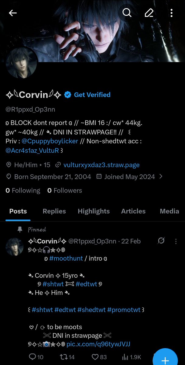 ✧𓆩Corvin𓆪✧ tweet media