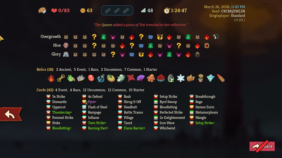 I think this was a good first ever #SlayTheSpire run.