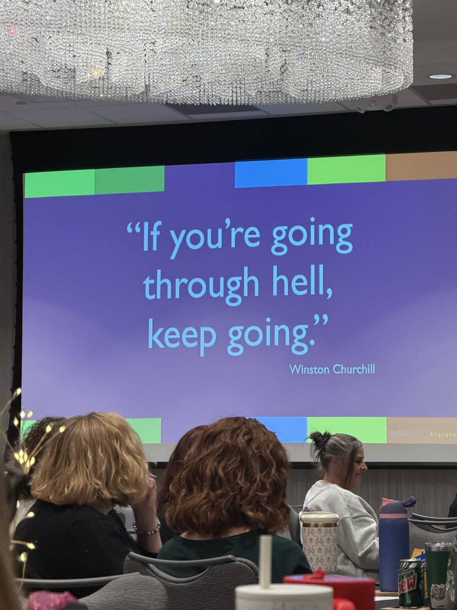 mrswilliams21c's tweet photo. Great reminders and strategies from @speakmichelle #SAI #Iowa #leadhership ✨ Remember that there can be a duality of finding joy even during challenges or experiencing grief. Happiness is a practice and not a destination 🔥 Mindful of our own emotional resilience and reflecting on the people work we do. Space and grace for our human disposition. 🧘♀️ @sai_iowa