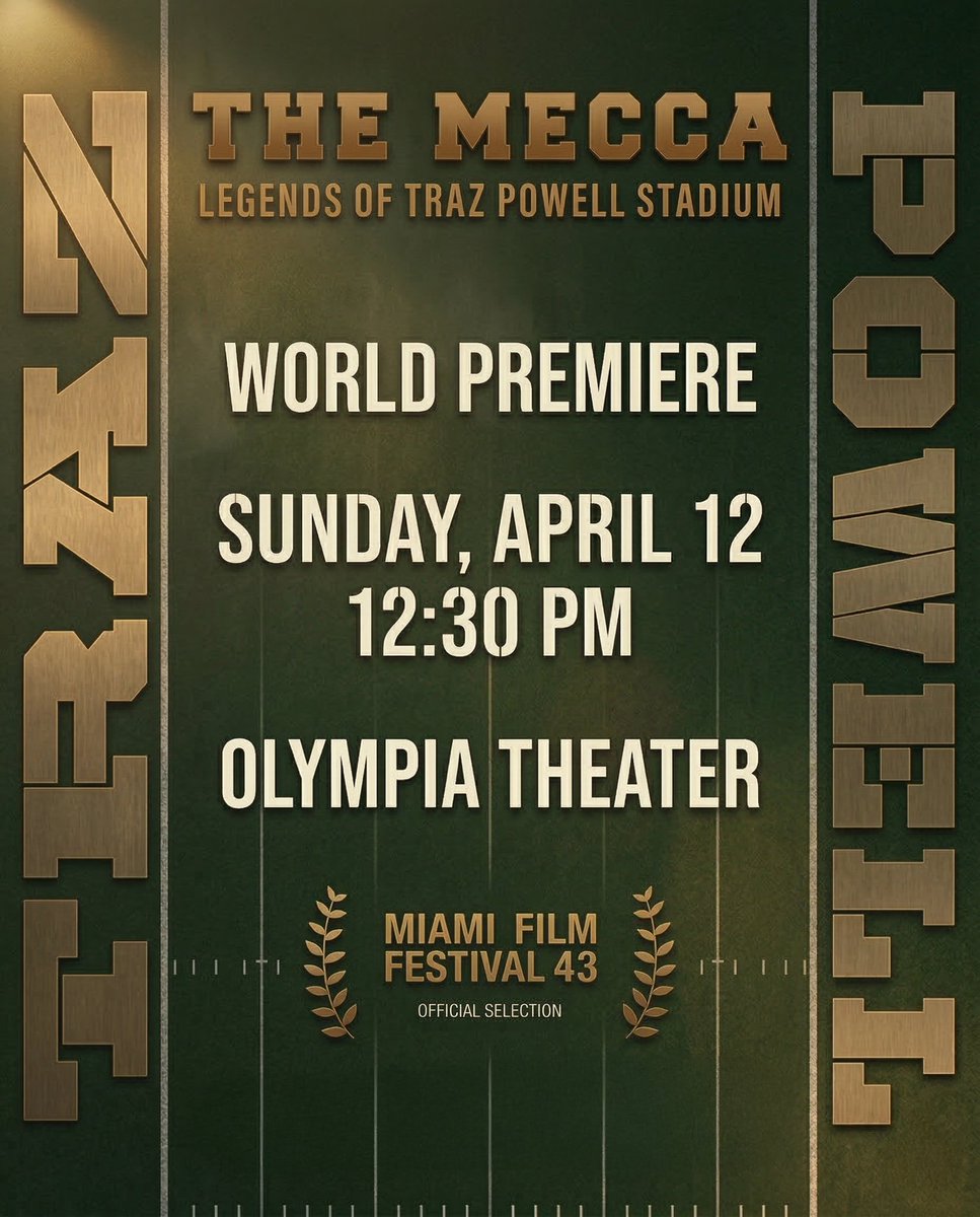 ThinkVisualG's tweet photo. 🚨 SAVE THE DATE 🚨
We can't wait to see you at the world premiere of The Mecca: Legends of Traz Powell Stadium on April 12th! Tickets at link in bio 🎫 https://t.co/JDg91v3ADk