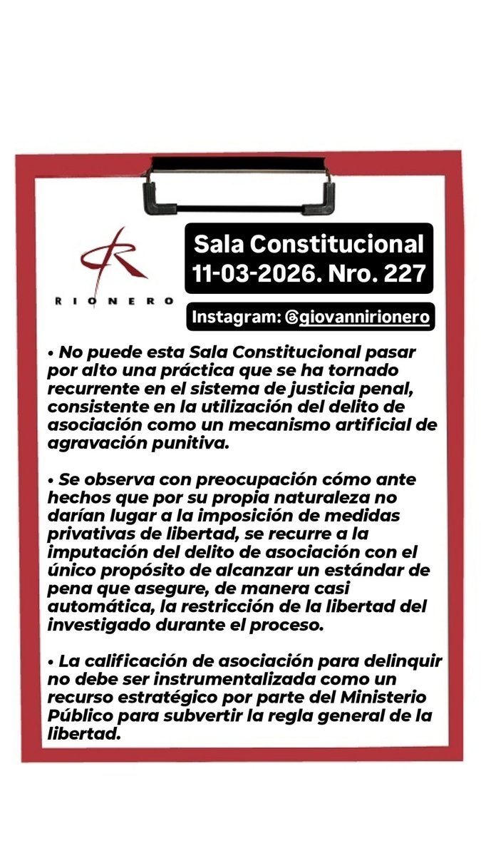 #AsociaciónParaDelinquir Reciente sentencia en la cual se precisa que la calificación jurídica de asociación para delinquir no debe ser instrumentalizada como un recurso estratégico por parte del Ministerio Público para subvertir la regla general de la libertad.