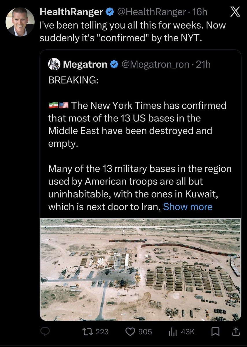 It’s a sad day when the amazing <a href="/HealthRanger/">HealthRanger</a> suddenly turns to the NYT to validate a story while also turning off comments. What the heck is going on with Mike?