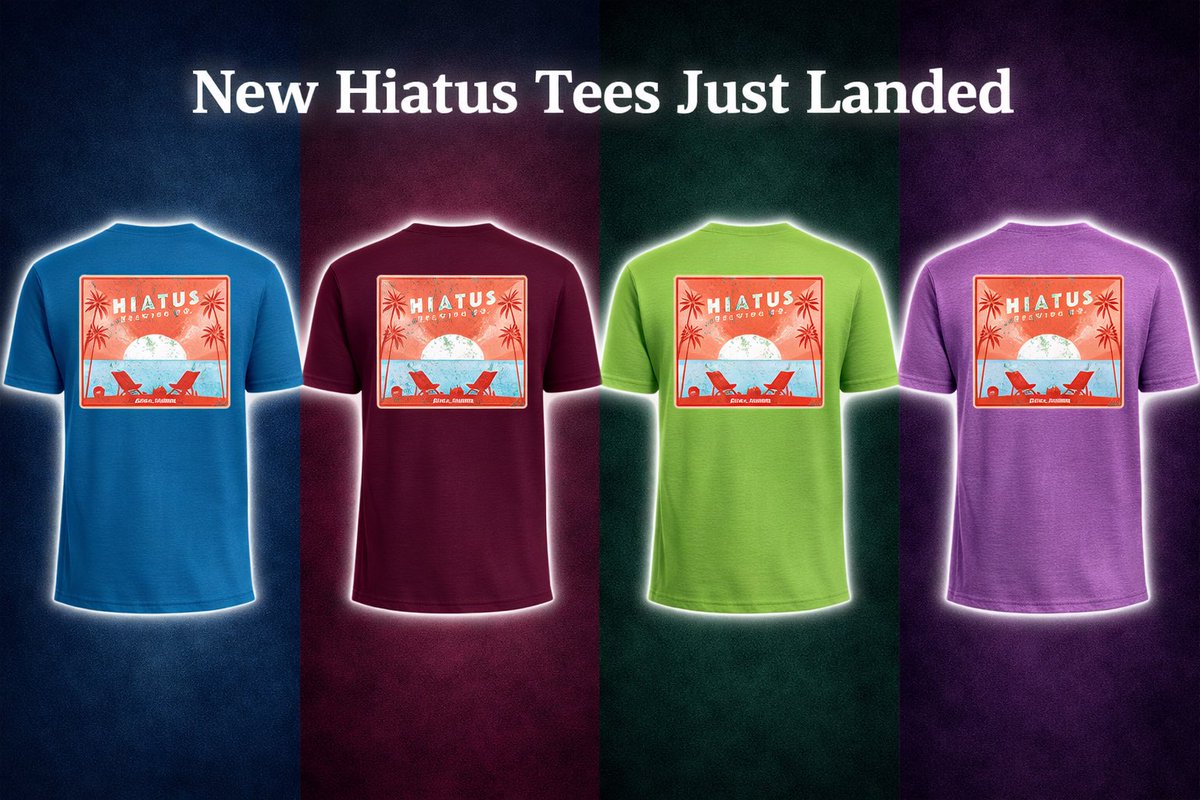 HiatusBrewing's tweet photo. New Hiatus tees just landed 👕

Fresh colors. Same Hiatus vibe.
Grab one next time you’re in.

#HiatusBrewing #BreweryMerch #DrinkLocal #BreweryLife #CraftBeer https://t.co/t4YL04XeMJ