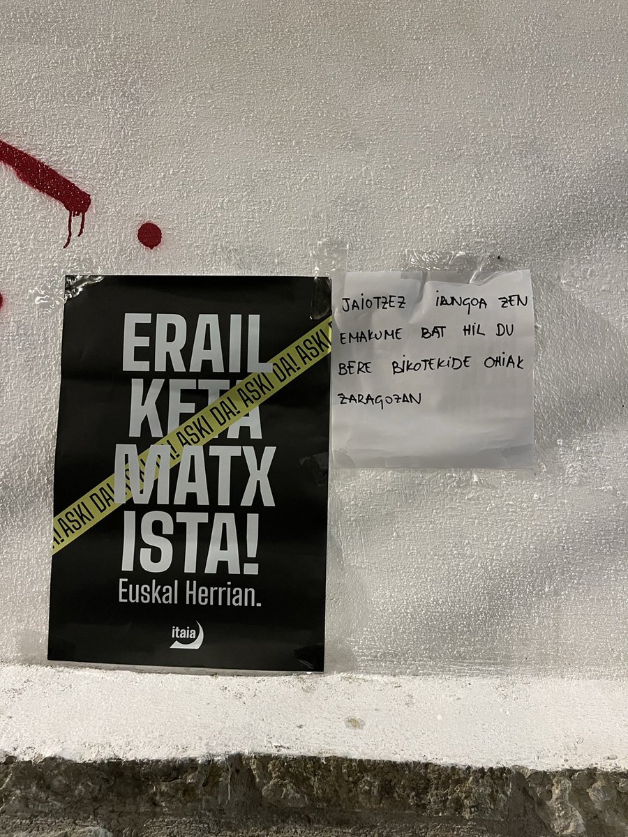 Itaia_Bilbo's tweet photo. ❗❗BESTE ERAILKETA MATXISTA BAT

Pasa den astean emakume bilbotar bat erail zuen bere bikotekideak Marbellan. https://t.co/I59PTM0klw