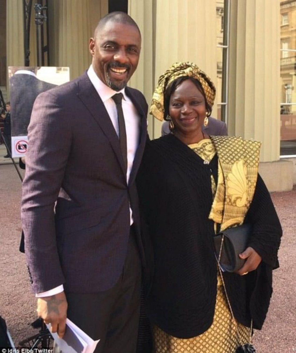 nyavorx's tweet image. English actor, DJ, and rapper Sir Idrissa Akuna Elba and his Ghanaian mum. 🇬🇭❤️🫶
