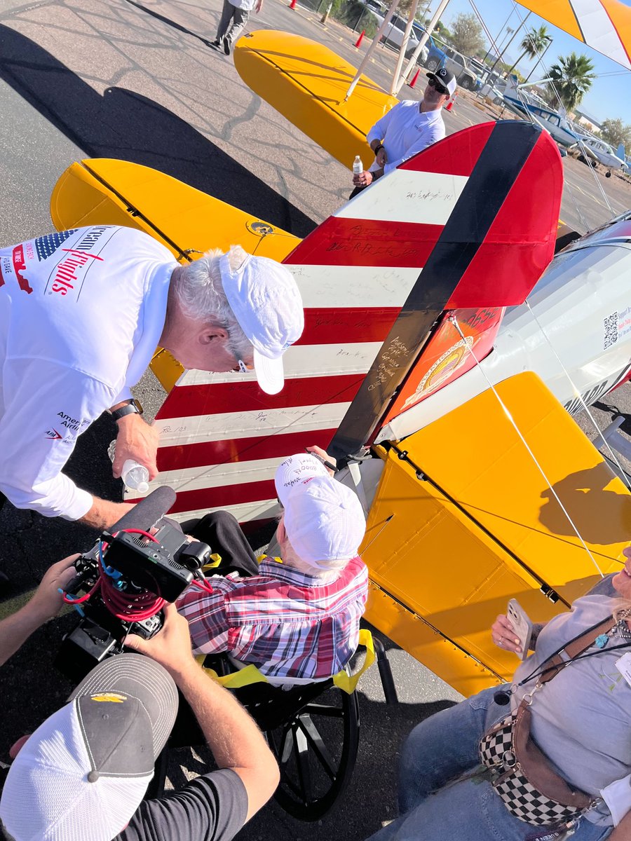 VFWHQ's tweet photo. This morning, we had the great honor of attending the milestone 8,000th Dream Flight, marking the kickoff of the 2026 @DreamFlightsOrg Tour! 🛩️ 101-year-young Navy veteran James Childers led the way, taking to the skies first, followed by seven fellow veterans from WWII, the Korean War and the Vietnam War. A meaningful tribute to the service, sacrifice and lasting legacy of these American heroes - it's a day we won’t soon forget. 🇺🇸