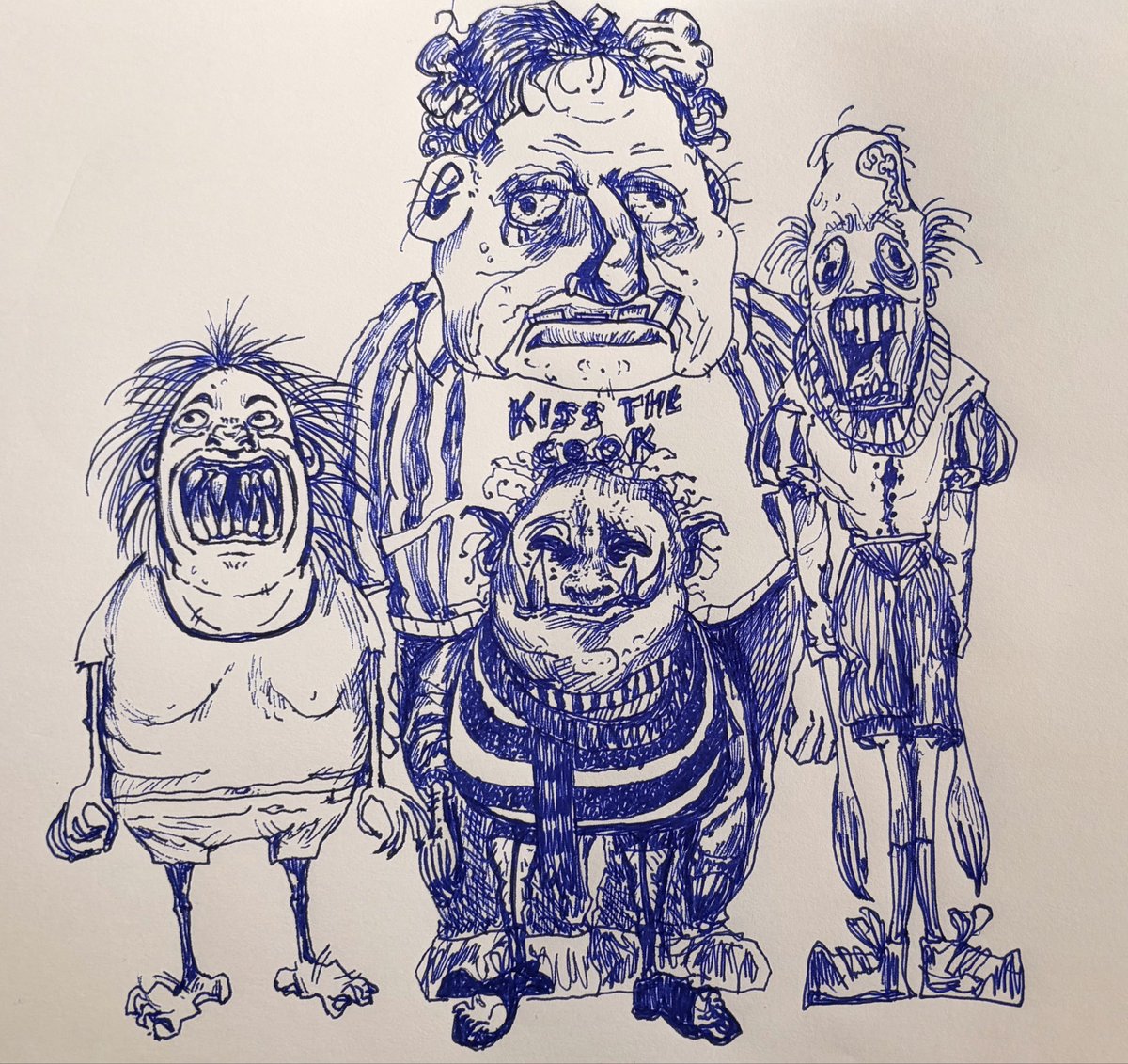 superbuge's tweet image. Monster friends Oh monster friends You are so sweet you broke my pen. (Lie) Monster friends oh monster friends your bond is strong it never ends. Living dead or dead for real your feelings are all yours to feel 
#art #artistsoftwt #inkonpaper #friendship #drawing #Poetryrealness