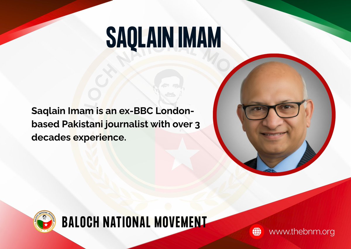 Speaker: Saqlain Imam
Saqlain Imam is an ex-BBC London-based Pakistani journalist with over 3 decades experience.
A speaker at the 11th Balochistan International Conference, organized by the Baloch National Movement on 27 March in Geneva, held alongside the 61st session of the