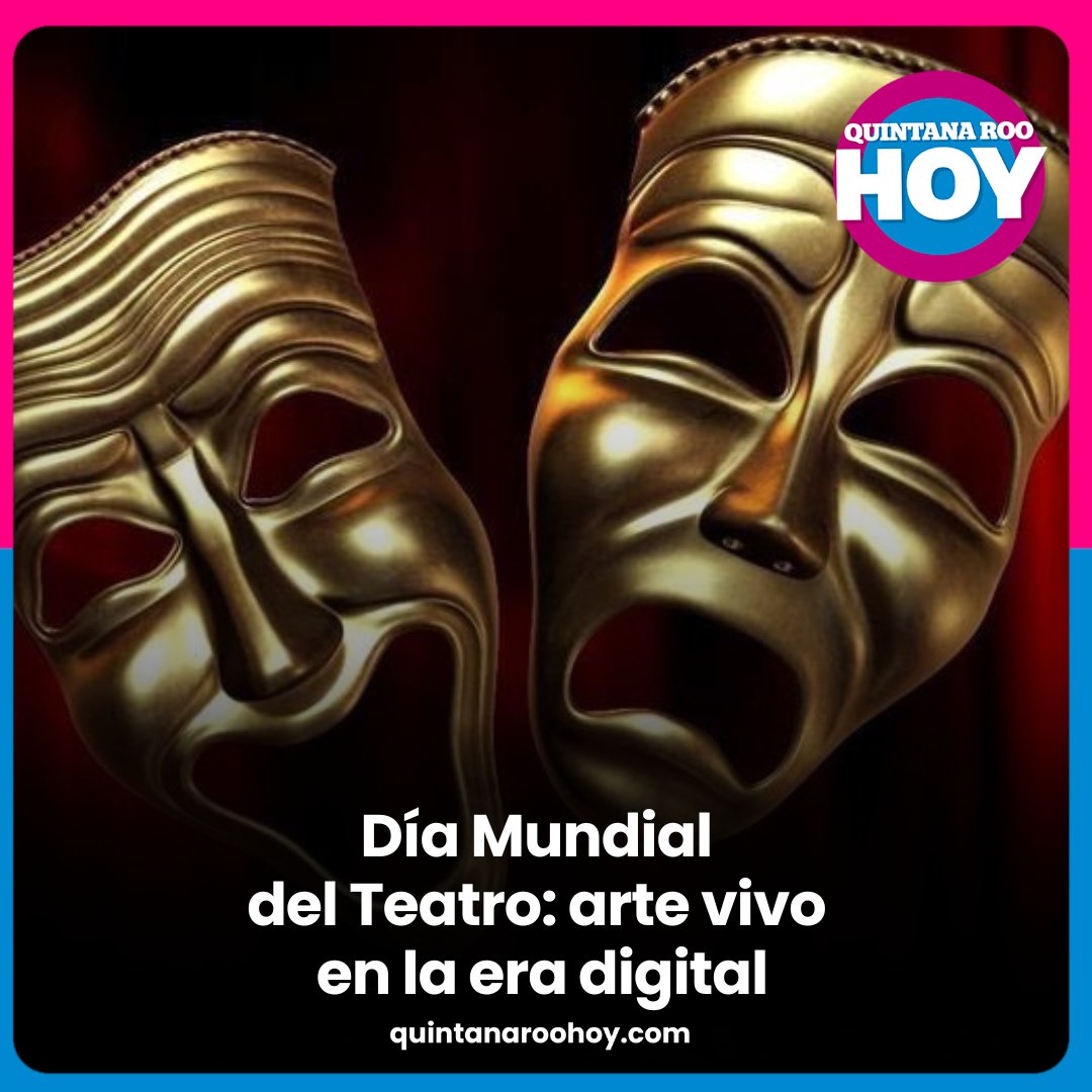 QuintanaRooHoy1's tweet photo. #Cultura 🎭|  En la era digital, el teatro sigue siendo un espacio de encuentro real.
En el Día Mundial del Teatro 2026, Willem Dafoe destaca su valor como arte vivo.
Leer Nota: https://t.co/MRHm7Kverp

#DíaMundialDelTeatro #Teatro #WillemDafoe #ArteVivo #Cancún https://t.co/rR1xapwmQA