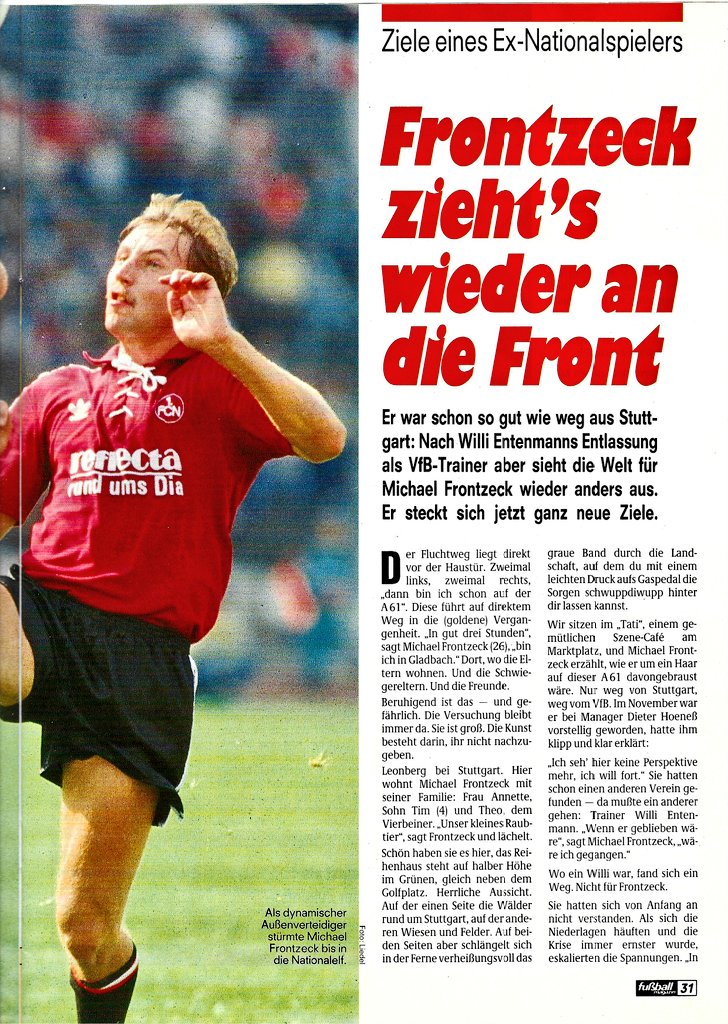 kicker_fuma's tweet photo. "Michael Frontzeck - Frontzeck zieht's wieder an die Front"
(Aus: Fuma Februar 1991)
#frontzeck #bmg #vfb #vfl1846 #scf #mancity #botd #happybirthday https://t.co/2WeJPJHw8L