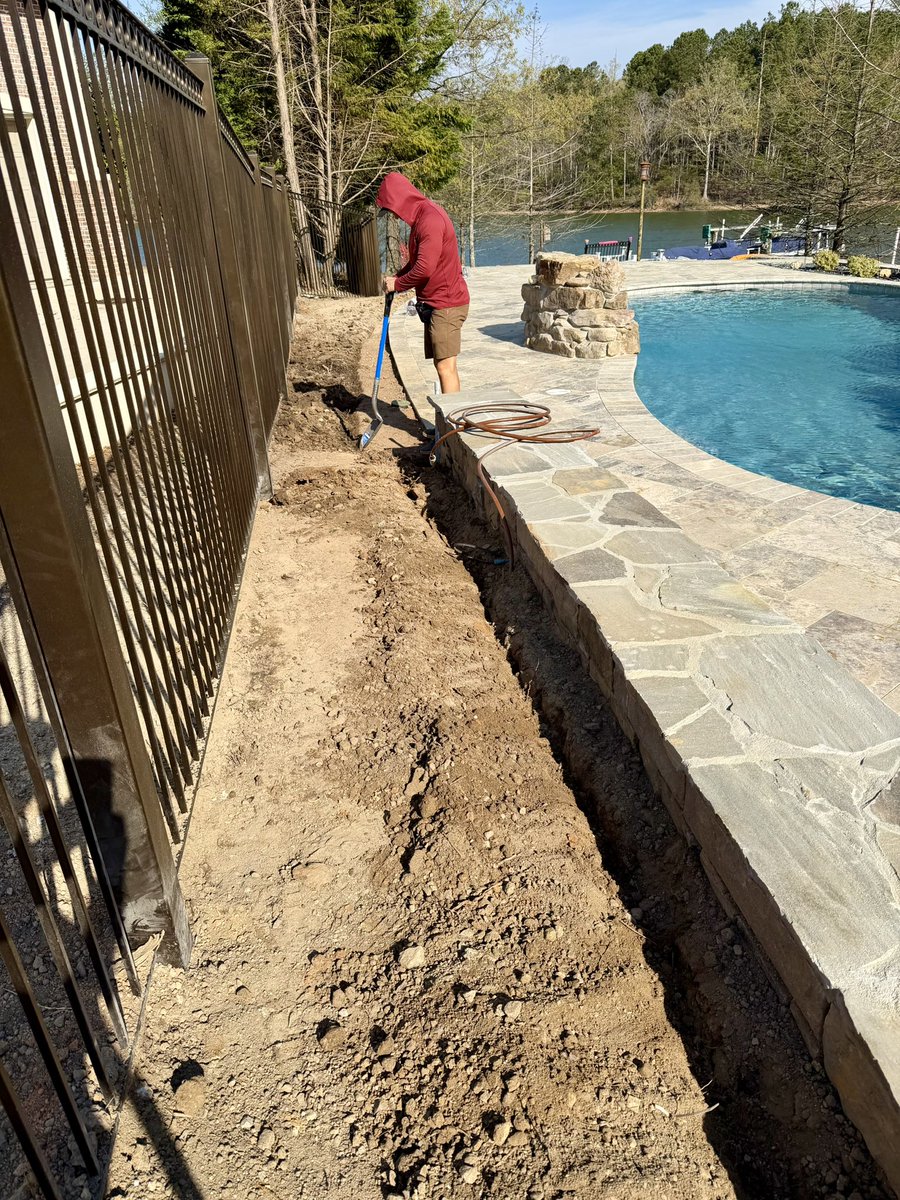 IntMedia_Cola's tweet photo. Pollen season = almost pool season! 
We’re currently in the installation process for over 6 pool projects — and they’re looking amazing!
More pictures of the finished work will be coming soon once the landscaping is complete.
Ready to upgrade your backyard with a great audio? https://t.co/ySIn3tDg6m