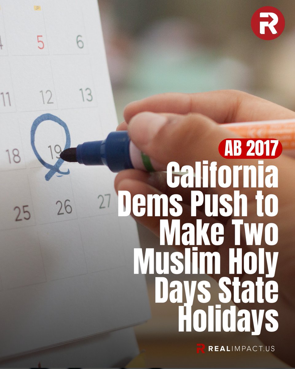 California lawmakers have introduced Assembly Bill 2017 (AB 2017) to officially recognize the Islamic holidays of Eid al-Fitr and Eid al-Adha as California state holidays.

Announced in March 2026 by Assemblymember Matt Haney, this legislation aims to allow public schools and