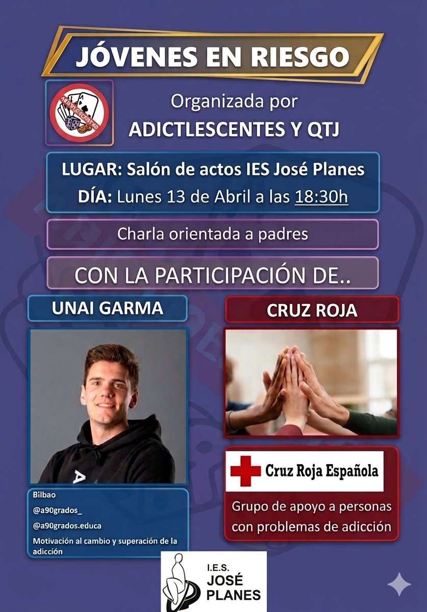 adictlescentes's tweet photo. El día 13 de abril hemos invitado a @ugarma ,@CruzRojaMurcia1 para hablar con las familias y otros jóvenes sobre el peligro de la ludopatía. Seguimos concienciando y visibilizando.
@AntonioIofrio 
@ORMurcia 
@paulinoross 
@AytoMurcia 
@Educarm 
@esthernevado https://t.co/QudHi0WHk2