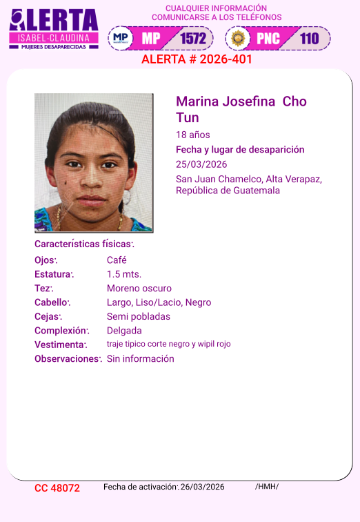 Alerta Isabel Claudina 🇬🇹 tweet media