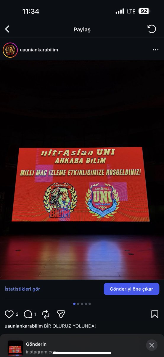 uAUNIAnkBilim's tweet photo. BİR OLURUZ YOLUNDA!
ultrAslanUNI ANKARA BİLİM topluluğu olarak, Ankara Bilim Üniversitesi öğrencilerine özel milli maç izleme etkinliği düzenledik.katılımlarından dolayı @uauniankara_ @uaunibilkent @uauniatilim temsilciliklerimize ve @ankaraliaslanlar a çok teşekkür ederiz. https://t.co/OSAruf8Uyv