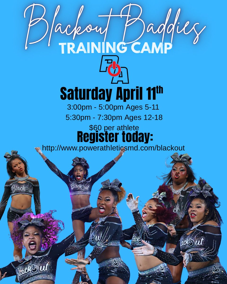 PowerUp_PA's tweet photo. Come train with the 2026 Cheersport &amp; NCA champs 🖤

Great tryout prep &amp; a chance to level up your skills!

Register today! 

https://t.co/RqswIcLfSh https://t.co/eqQrrSVLHk