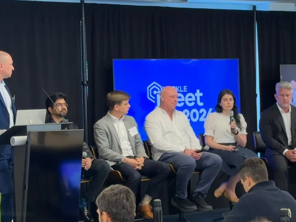 katedellolio's tweet photo. Thanks to @MerkleScience for having me on the panel at Merkle Meet DC 2026 and to @jusnode, @MrigankPattnaik, @cr00ster and Jim Thompson at @quantstamp for a great discussion on institutional adoption moving from experimentation to real implementation. https://t.co/nOXSBIgCfZ
