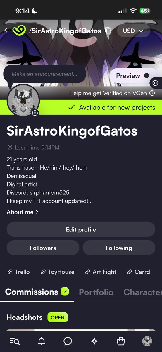 AstroKingofGato's tweet photo. Haiiii all!! I’m going to try posting on here more but I’m the most active on Insta!! My user on there is sirastrokingofgatos if you’d like more consistent updates!! 

But! I’d like to post on here too that I’m trying to get verified on VGen!! Please follow or commission me!! https://t.co/JVEWtQGiq7