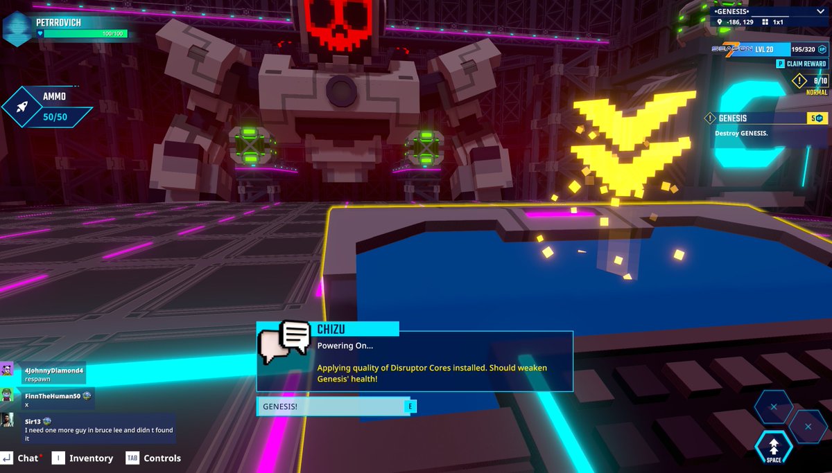 Alexand34675719's tweet photo. Deathbot spotted in The Sandbox Season 7. I’m definitely not panicking. @TheSandboxGame  https://t.co/aaCnEa0ozI #Season7 https://t.co/fBBbORlBuV