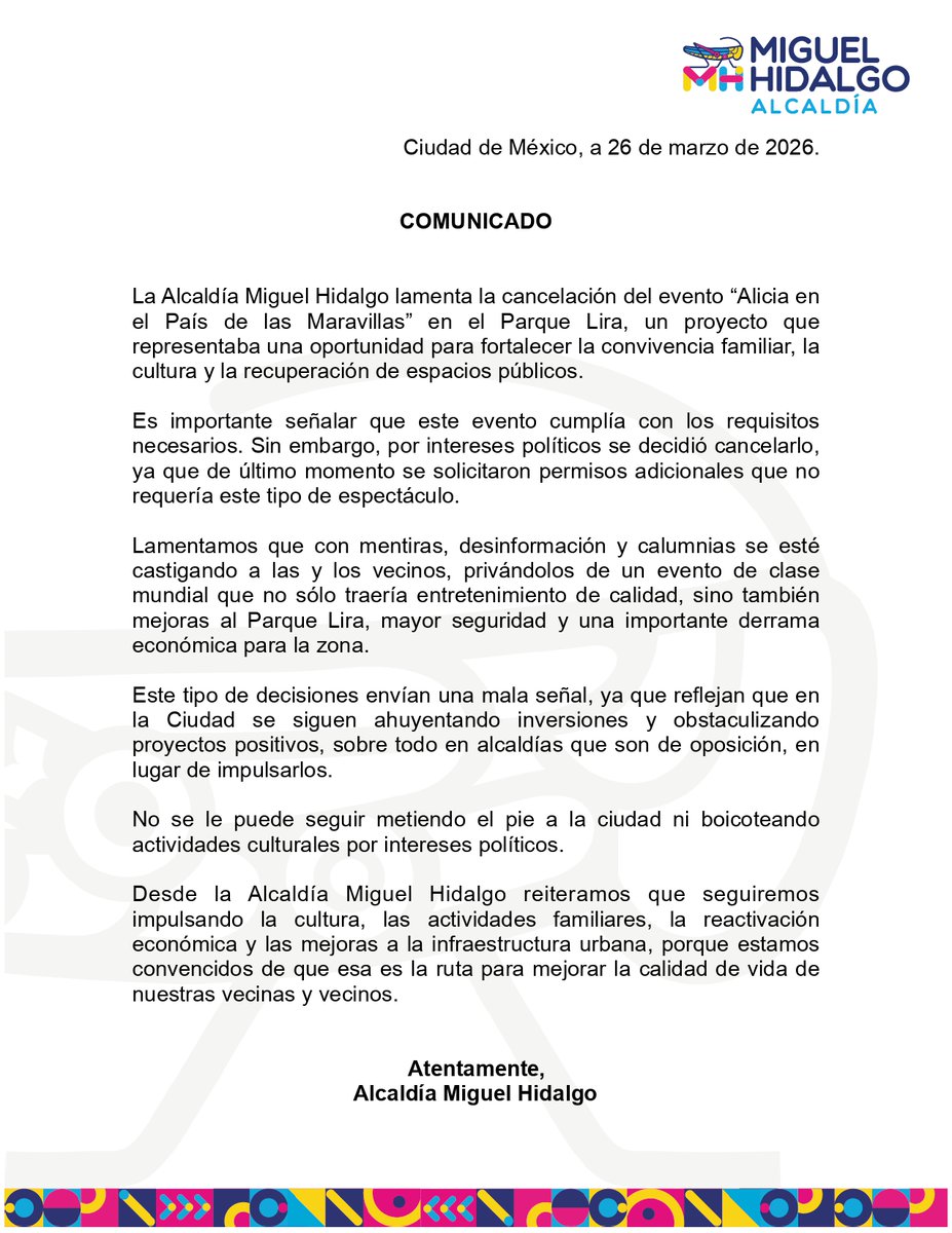 Alcaldía Miguel Hidalgo tweet media