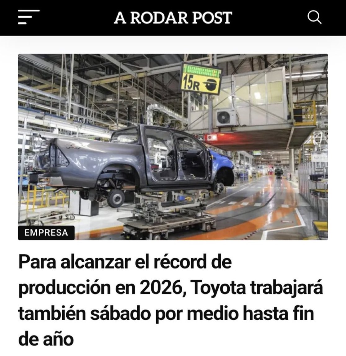 zubel_ok's tweet image. #Toyota 🇦🇷
🛻 La empresa automotriz está operando al máximo de su capacidad en 3 turnos.
📆 En 2026 piensa alcanzar el #récord de producción.

🚀 #TMAP #VLLC