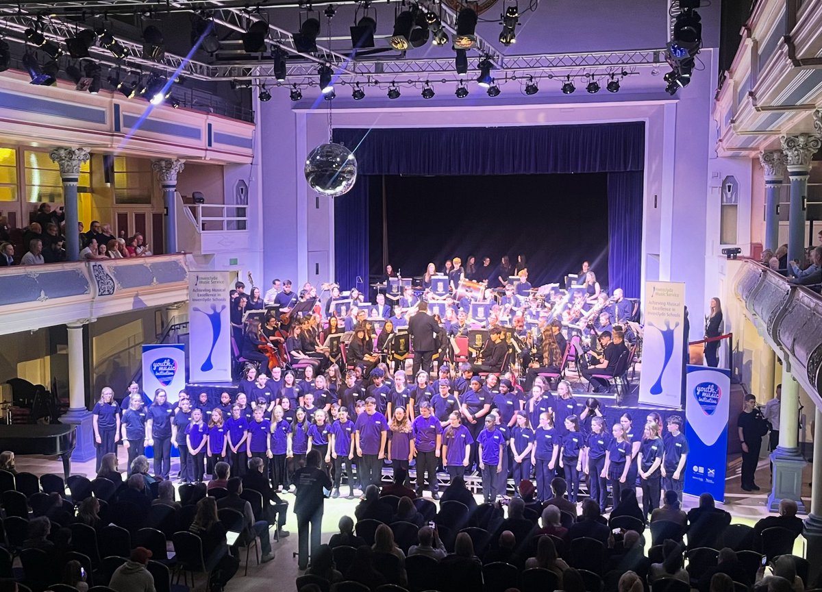 ndhs1's tweet photo. 🎶💫 Congratulations to all of our wonderful young musicians who, along with their friends from across Inverclyde, gave such superb performances this evening at the Gala Concert! #loveandambition #beliefperseverancerespect https://t.co/paWeg66DV7