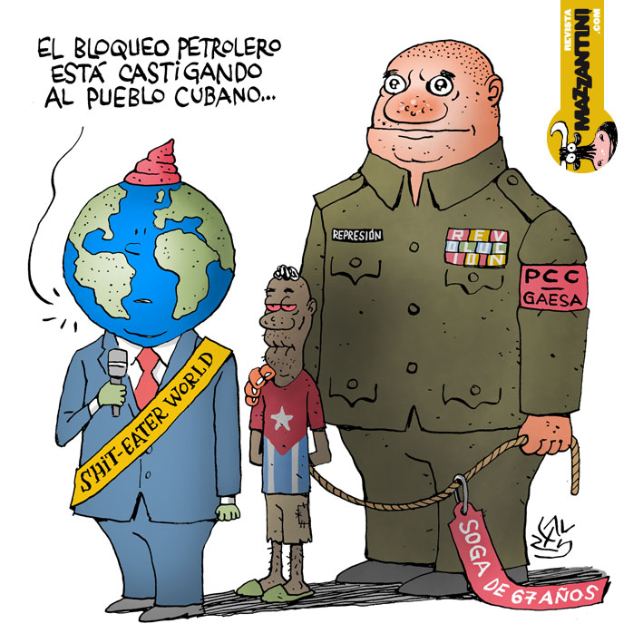 #Cuba “Shit-Eater World” by Lauzán.