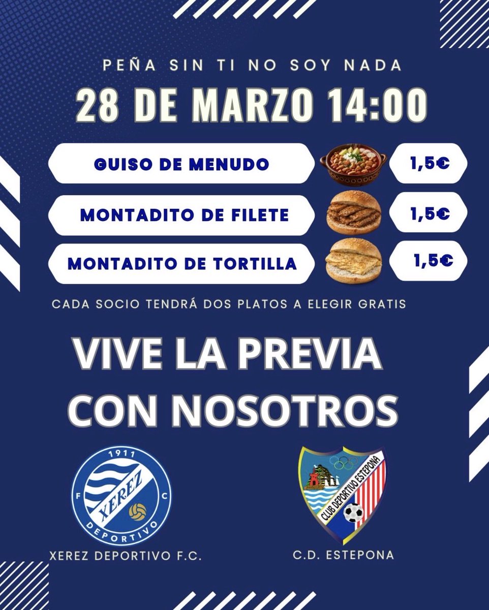 LocalXerecista's tweet photo. ¡VIVE LA PREVIA CON NOSOTROS!💙🤍
Os esperamos este sábado desde las 14:00 https://t.co/90mMuWbJaC