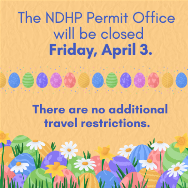NDPermits's tweet photo. #NDPermits the Permit Office will be closed next week Friday. https://t.co/h0TFxAbPDB