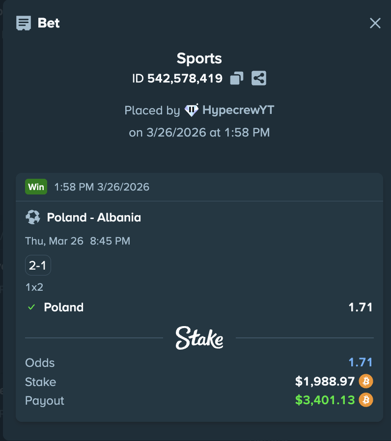 HypeCrewYT's tweet photo. EASY MONEY I LOVE POLAND! THANK YOU 🇵🇱🇵🇱🇵🇱🇵🇱🇵🇱🇵🇱❤️❤️❤️❤️@StakeEddie @Stake @lewy_official @pzpn_pl 

I AM GIVING AWAY $100 ( $20 X 5 ) 🤑🤑🤑

TO JOIN FOLLOW ME, RT + LIKE, AND TAG 3 FRIENDS

#WCQ #POLALB #WorldCup2026 #ReprezentacjaPolsk https://t.co/njilcnLToB