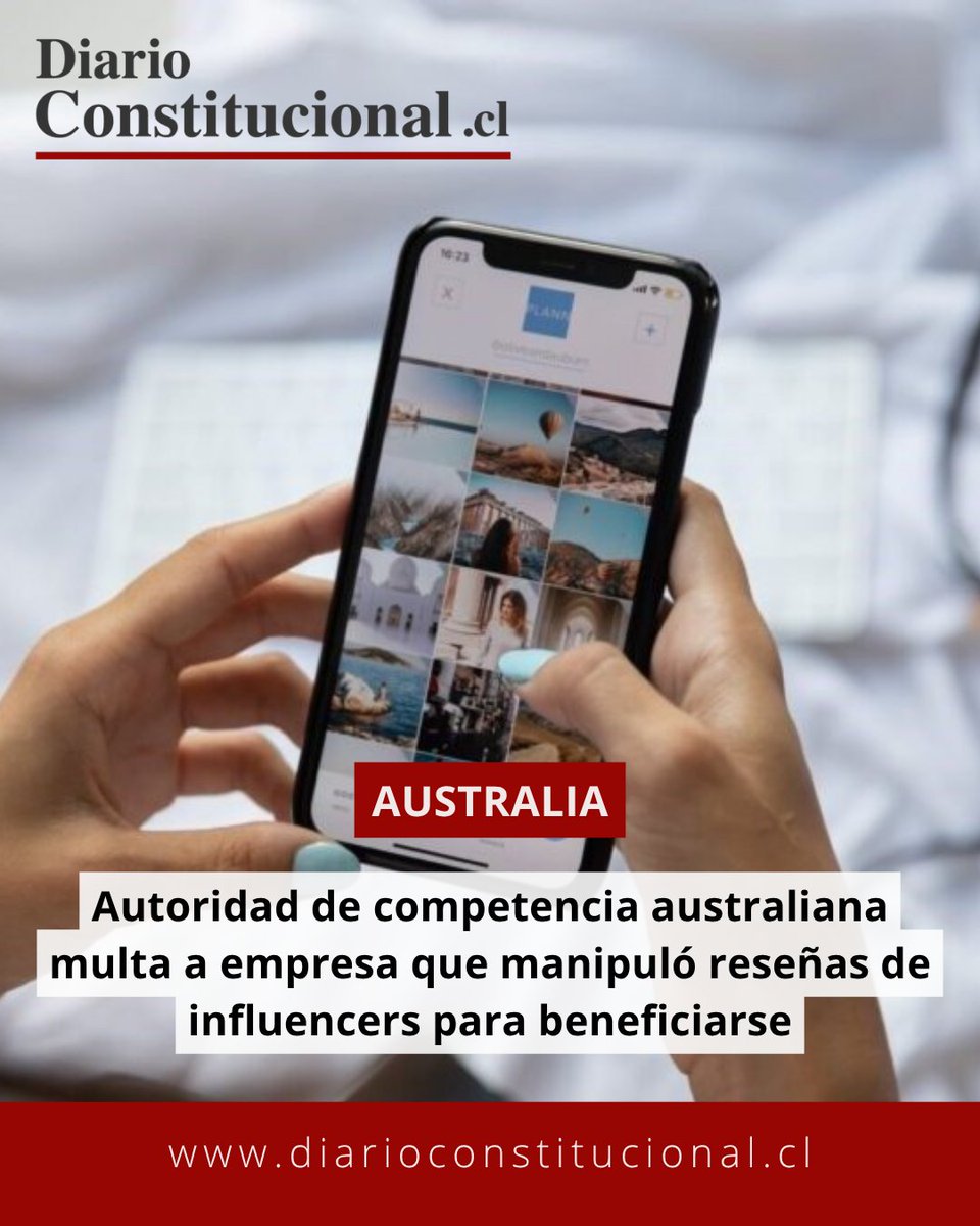 DiarioConst's tweet image. 📱 Multa por reseñas engañosas. Autoridad australiana sanciona a empresa por ocultar vínculos con influencers y alterar testimonios. ¿Debe reforzarse la transparencia en publicidad digital? 
👉Más en diarioconstitucional.cl/2026/03/26/aut…
#Consumidor #PublicidadDigital #Influencers