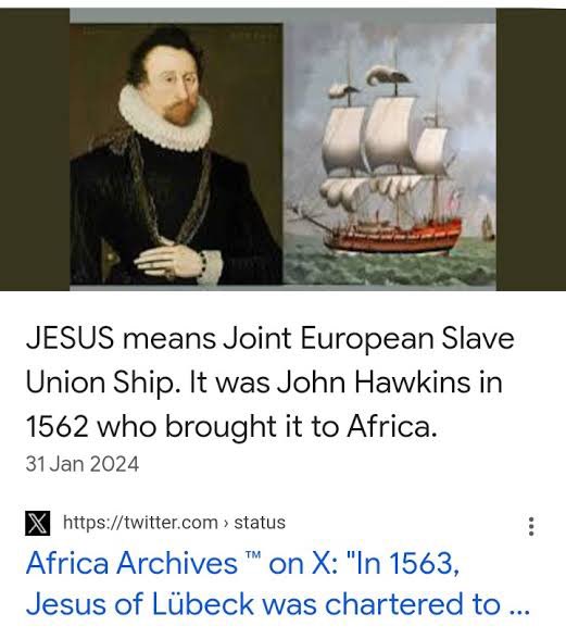 England’s first slave ship that was used to transport slave from Africa was named “JESUS OF LUBECK”. Did you know?