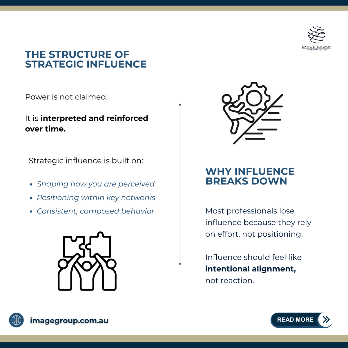 image_group's tweet photo. Capability doesn’t lose influence. Perception does.

This week’s The Imagemaker™ explores why influence is not about effort alone, but about understanding how power is perceived and positioning yourself within it. https://t.co/h7sBwutKFs
