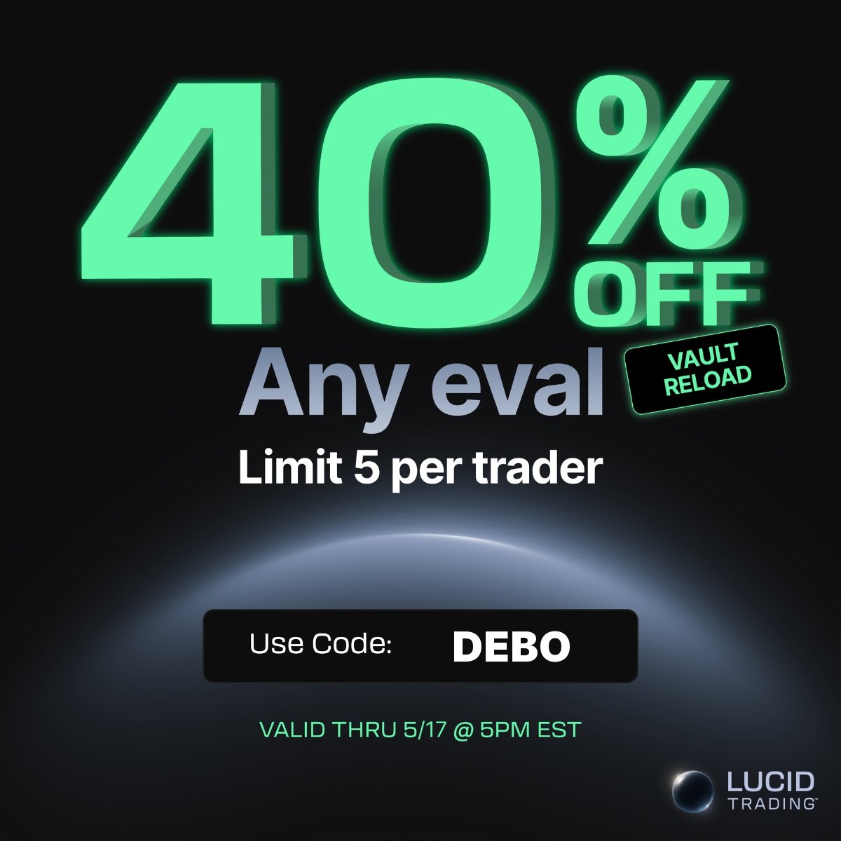 trader_debo's tweet photo. Thanks to all 9 of you that use my promo code.  I did the St. Jude donation with the first payout.  If I get to $500 again (1/3 of the way there so far), I'm going to give away 2x 25k pro evals.  Give me a like + RT of this post to enter

https://t.co/dXaPKclLd0 https://t.co/P7CoShYVr8