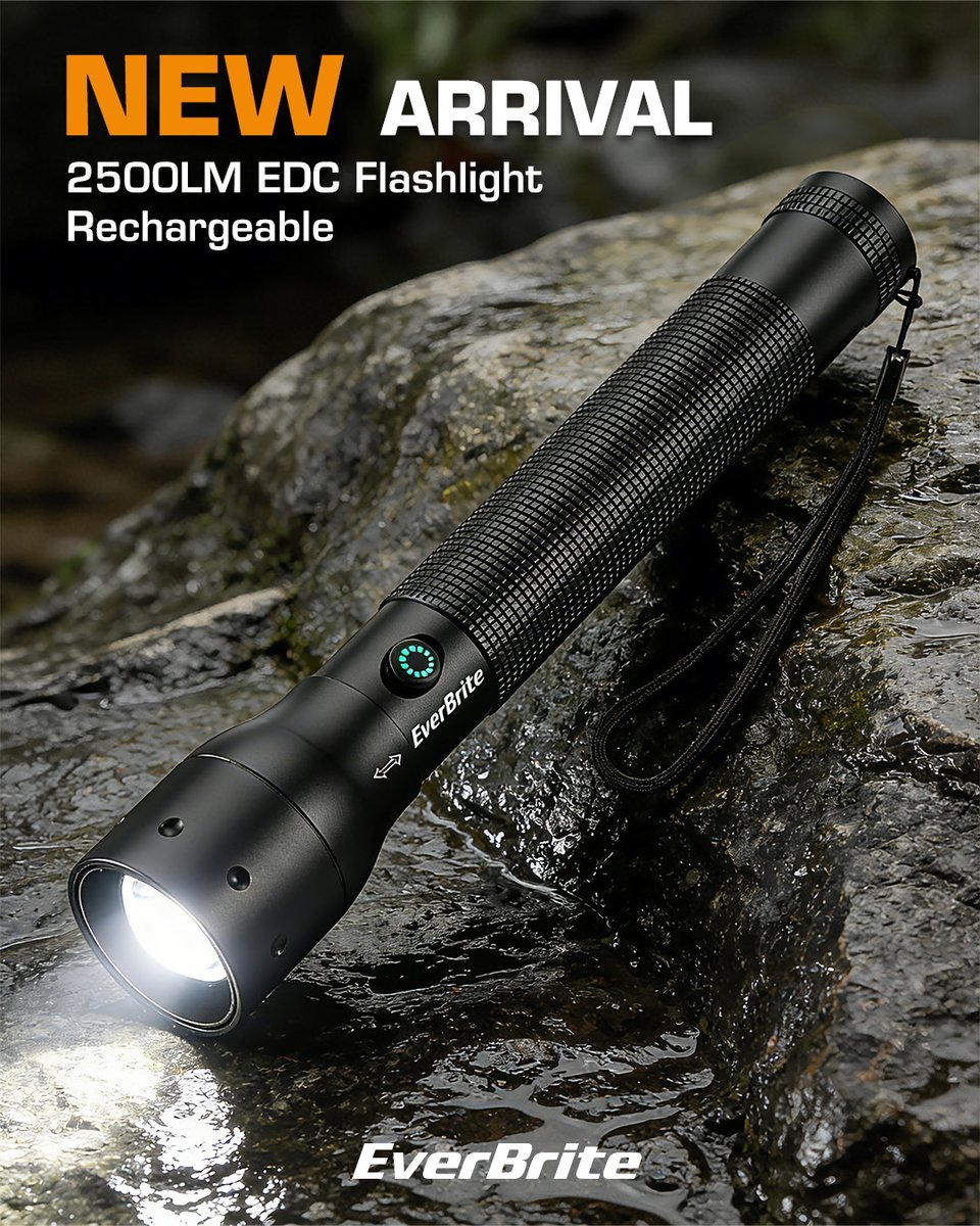 everbrite_light's tweet image. 🔥NEW!🔥 Bright enough to turn night into day. 

The EverBrite 2500LM EDC rechargeable flashlight is the upgrade you didn’t know you needed. 🔗$22.49 for limited time! amazon.com/dp/B0FCF8CFCQ

#everbritelighting #2500lumen #tacticalflashlight #flashlightfan #rechargeablelight