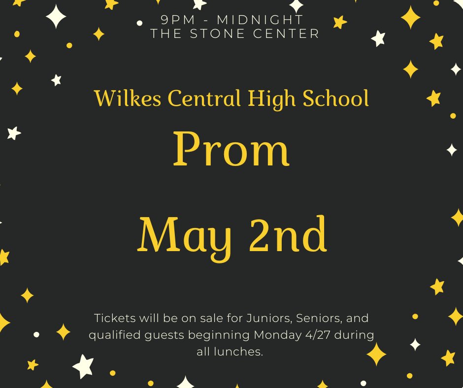 WilkesCentralHS's tweet photo. Save the date! https://t.co/2zCPfN2tyz